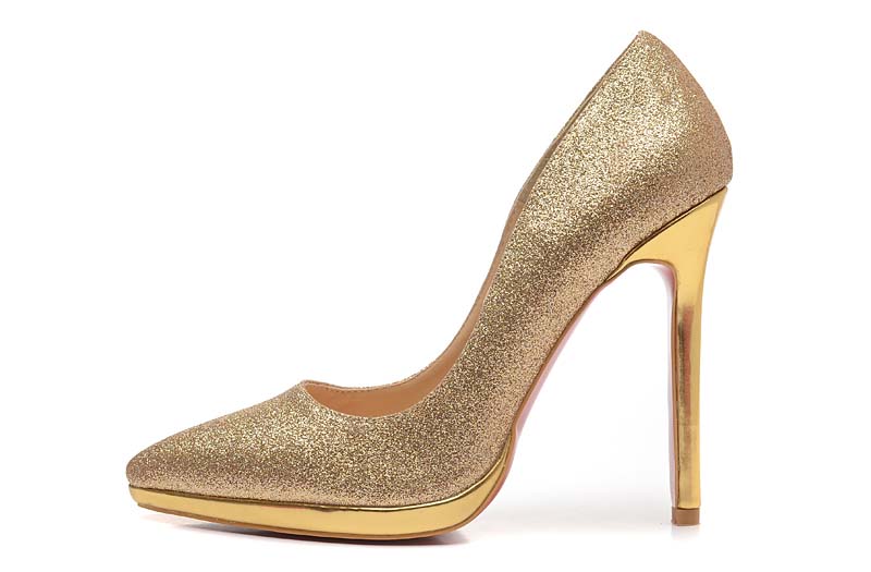 Christian Louboutin 12cm Chaussures De Sable Dore